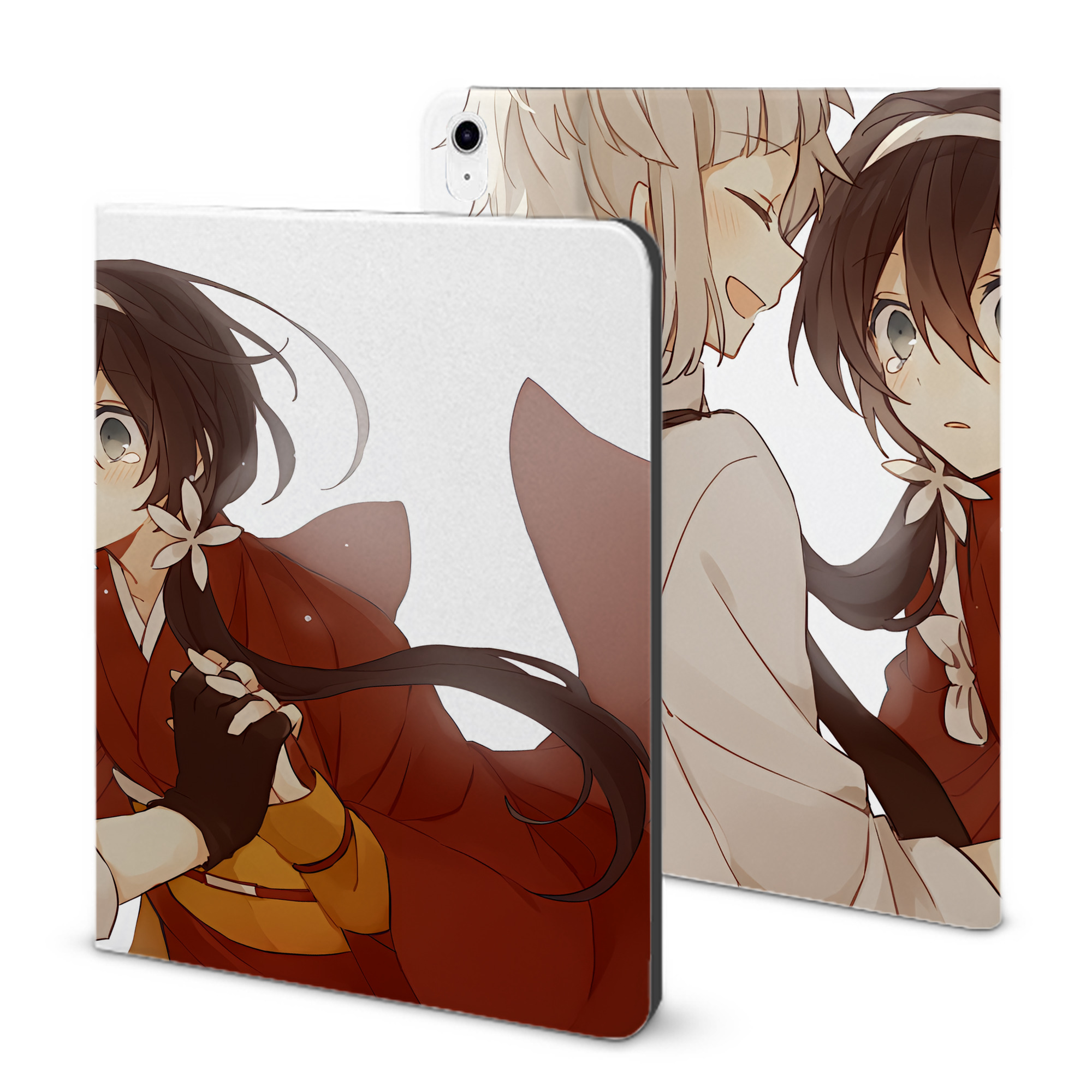 （画像用） 文豪ストレイドッグス Bungo Stray Dogs IPad ケース ブック型 PUレザー TPU 耐衝撃 軽量 薄型 ペン収納なし 全面保護 IPad 各モデル対応